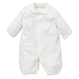 西松屋 EFD スムース襟付き長袖コンビドレス（ドット・ラメ総柄）【新生児50-60cm】 新生児 ホワイト