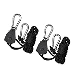 Fenteer 照明器具　ハンガー　ロープラチェット　1ペア　耐荷重68kg　リフレクター　耐久性　ナイロン＋ステンレス