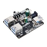 Yahboom USB ハブ拡張ボード Raspberry Pi 4B/3B+/3B 用 4 USB ポート付き USB2.0/1.1 ハブ拡張ボード