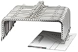 starPG 12.5cm 角型 シンプル がま口口金 シルバー 10本 型紙付き 初心者向き ハンドメイド パーツ (丸縁)