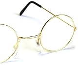 Bristol Novelty Silver Granny Specs. Round Iron Costume Accessories - Women's - One Size