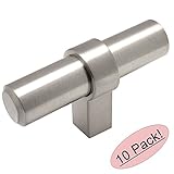 Cosmas 181snサテンニッケルContemporaryバーキャビネットハンドルプルt-knob – 2 "全体的な長 – 10パック