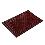 XUERUI バリヤマットドアマットゴムバック媒体ラーナーバリヤマットラグ (50CM*80CM) ( 色 : 赤 )
