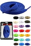 [KutsuGoods] クツグッズ スニーカーヘッズ専用 シューレース 靴紐 100cm 120cm 140cm 160cm 平紐 靴ひも shoelaces (140cm, ブルー)