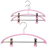 MAWAハンガー エコノミック クリップ 30 3本セット (ピンク)