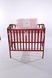Baby Doll Bedding Gingham with Elephant Applique Port-a-Crib Bedding Set, Pink by Baby Doll Bedding 