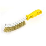 uxcell 真鍮ワイヤーブラシ アルミニウム プラスチック クリーニングツール ノンスリップハンドル