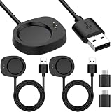 Xiatiaosann USB充電ケーブル Amazfit Balance/T-Rex 3用、USBケーブルコード ポータブル充電スタンド ドック Amazfit Balance、T-Rex 3スマートウォッチ用、USBからType-Cアダプター付き（2パック、3.3フィート/1メートル）