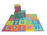 Alphabet and Numbers My First Learning Mat. 36 sq ft, 6' x '6 Includes 26 Uppercase Letters and 10 N
