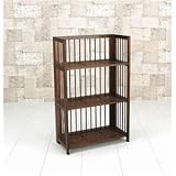 バンブー多目的ラック(オープンラック) 【3段】 木製(天然木) 幅60cm×奥行30cm アジアンテイスト【代引不可】