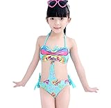 水着 女児　ガールズ　水着 キツズ　ワンピース 水着　児童　ビーチ　水着　女の子ビキニ　子供水着　スイミングウェア　女の子水着 女児　海水浴　水着　蝶々模様　連体式水着 　ブルー (3XL)