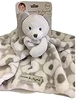 Blankets & Beyondホワイト/グレーBear赤ちゃんSecurity Blanket Plush – O / S