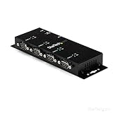 StarTech.com USB - 4ポートRS232Cシリアル変換ハブ ウォールマウント DINレールクリップ FTDIチップセット 1x USB A - 4x DB-9 ICUSB2324I