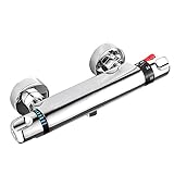 サーモスタットシャワー混合栓　壁付き　浴室用　混合水栓　壁付きサーモスタット混合栓　水栓　蛇口　定温設定可能