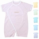 カラフル６色展開　パイル半袖ツーウェイオール（Ｌｅａｆ　Ｏｆ　Ｎａｔｕｒｅ）５０－６０ｃｍ　綿100％　日本製 ショートオール (ピンク, 50-60cm)