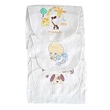 ベビースウェット吸収タオル3つのソフトコットンガーゼタオルのかわいいウォッシュクロスマットセット