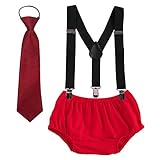 子供服 ベビー服 夏 ショーツ ネクタイ3点セット 赤ちゃん男の子 下着パンツ 3-24か月 コスチューム 寝相アート 着ぐるみ 出産祝い 可愛い 撮影 ズボンつり 新生児 サロペットパンツ (黒&ワ