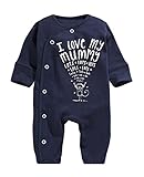 (スタイルズラブ) ソフトコットンベビーオーバーオール/ロンパー StylesILove I Love My Daddy Mummyの文字入り