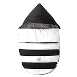 7 A.M. ENFANT Bee Pod Baby Bunting Bag for Strollers and Car-Seats with Removable Back Panel, Black/