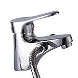 All copper faucet hole basin/Washbasin with hot and cold water shower faucet Dual Interfaceすべての銅の蛇口の