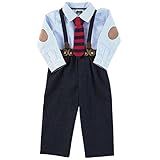 Mud Pie Little Boys 'サスペンダーパンツセットwithセーターニットタイ US サイズ: 2T カラー: ブルー