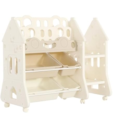 Amazon.co.jp: [ベルメゾン] ラック おもちゃ収納 子ども用シェルフ D
