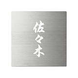 丸三タカギ 彫り込み済表札 スクアド SQ-S-2-4-佐々木 彫り込み名字: 佐々木 【完成品】