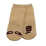 ベビー　赤ちゃん 靴下 滑り止め　秋　冬　暖かい　ソフト　コットン　吸汗防臭　ソックス　靴下　かわいいパターン パターン非対称 綿 フロア ソックス (S(0－1歳), 茶色あらいぐま)