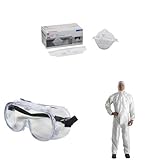 3M Vフレックス 防じんマスク 9105J-DS2 レギュラー 20枚 & 保護ゴーグル、防護服