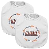 Baby Fanatic Team Color Bibs, University of Illinois, 2-Count by Baby Fanatic [並行輸入品]