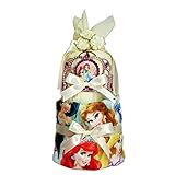 おむつケーキ 出産祝い 2段 ディズニープリンセス ティアラ 女の子 ホワイト パンパース Ｓサイズ