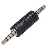 KAUMO 3.5mm ステレオミニ 4極 (オス/オス) つなぎ ジョイント 中継 変換 コネクター
