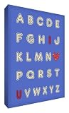 Feel Good Art Thick A4 Nursery Box Canvas Alphabet (16 x 24 x 1.5-inch, Blue) by Feel Good Art