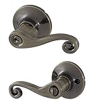 Honeywell 8108101 Scroll Entry Door Lever, Antique Brass [並行輸入品]