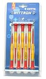 WITTE 89377 7-Piece Wittron 1000V Insulated Precision Slotted/Phillips Screwdriver Set [並行輸入品]