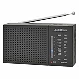 オーム(OHM)オーム電機AudioComm ラジオ 小型 AM/FMハンディラジオ ブラック RAD-H234N-K 03-7054