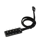 Homyl PCクーラーファン　電源ケーブル　1〜5オス4ピンファン　ハブスプリッターケーブル　PWM 3P