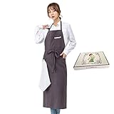 エプロン 女性用 おしゃれ 人気 メンズ 男女兼用 エプロン・ 無地 かわいい 家庭用 料理用 カフェエプロン ロング リネンポケット付き