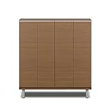 日本製 モダン 幅100cm ロータイプシューズボックス 完成品 (ライトブラウン)