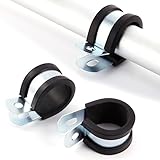 ゴム付くPクリップ ホースクランプ パイプクリップ 留め金 10点 エアホース管/水道管/燃料配管/シリコンホース 耐食・耐震