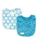 Newborn Bib - Baby Boy Bibs - Drool Bibs - Dribble Bibs - Turquoise Minky by Polka Dot Moon