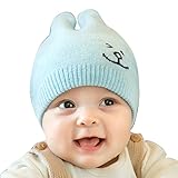 Amberetech ベビー帽子 赤ちゃん帽子 子供 防風・防寒・保温 耳保護 春秋冬新型　可愛く柔らかいニット帽子　うさぎ耳の形　柔らかい手の感触 暖かくかわいい帽子 春 秋 冬 女の子 男の子 (