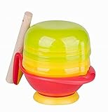 ベビー食器　出産祝い　離乳食調理器具　破砕　研削ボウル　ベビーフード研磨器具　すりこぎ付　赤ちゃん　調理セット 離乳食用　安全　便利　簡単　実用性（レッド）