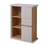 天板厚みある重厚リビングシリーズ 幅80キャビネット WH fk0053【北海道・沖縄・東北・離島は別途送料】 代引不可