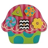 Stephen Joseph Cupcake Shaped Wooden Peg Puzzle おもちゃ [並行輸入品]