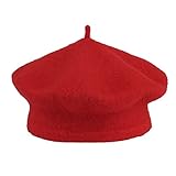 (ラボーグ) La vogue カジュアル ベビー ベレー帽 キッズ用 子供ハット 折り返しキャップ 女の子帽子 0-7歳のキッズに対応 お出かけ レッド
