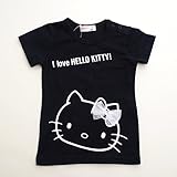サンリオ ハローキティ 半袖Tシャツ ブラック90～95cm（510000-16-1） (90cm)