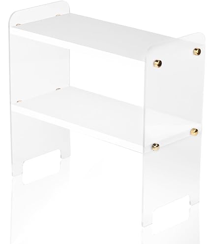 Amazon.co.jp: Sezanrpt二段式アクリル製コーナー収納ラック 24×24