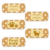 SignStore 【5枚セット】ばんそうこうステッカー 車の傷隠しに 7.5cm×3cm おしゃれ オリジナル シール ステッカー 車 TMZN009 (オレンジ)