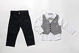 【Babystity】ベビー フォーマル シャツ ベスト パンツ 蝶ネクタイ 4点セット KR-CLO102(120cm)